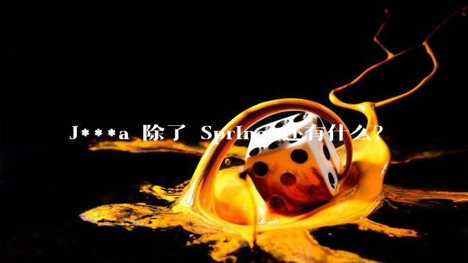 J***a 除了 Spring 还有什么？